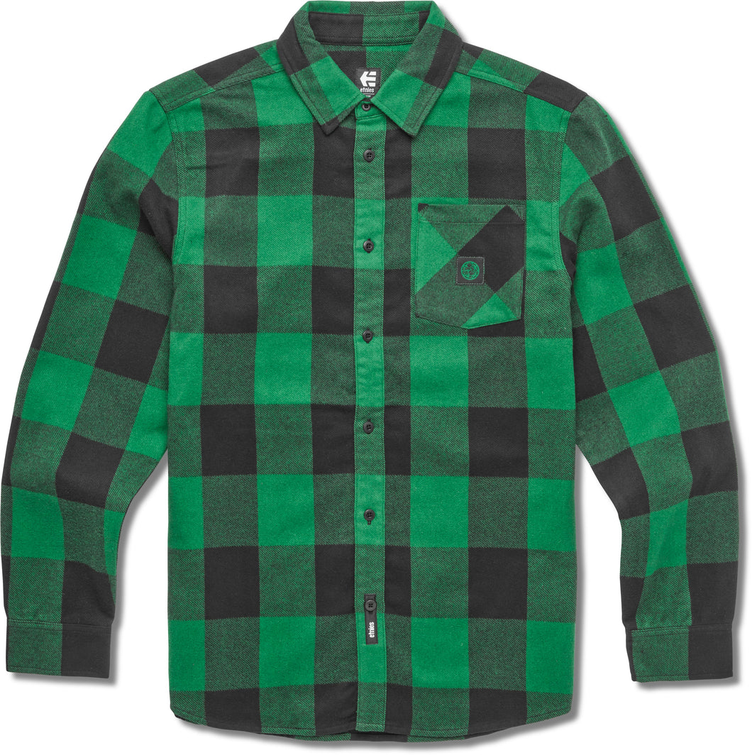 DIG x etnies Longsleeve Flannel Shirt - Black/Green